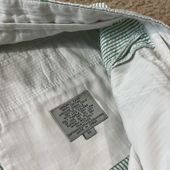 Castaway Nantucket Island Men's Seersucker Beer Mug Chino Shorts Green Size 44 - Picture 3 of 6